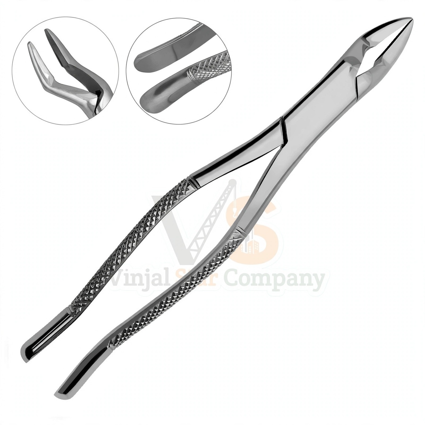 Vinjal Star - 614 - Vinjal Star Company product photo 6 Dental Extracting Forceps 32a Molars Root | Dental Extracting Forceps | VS Surgico - Image 1