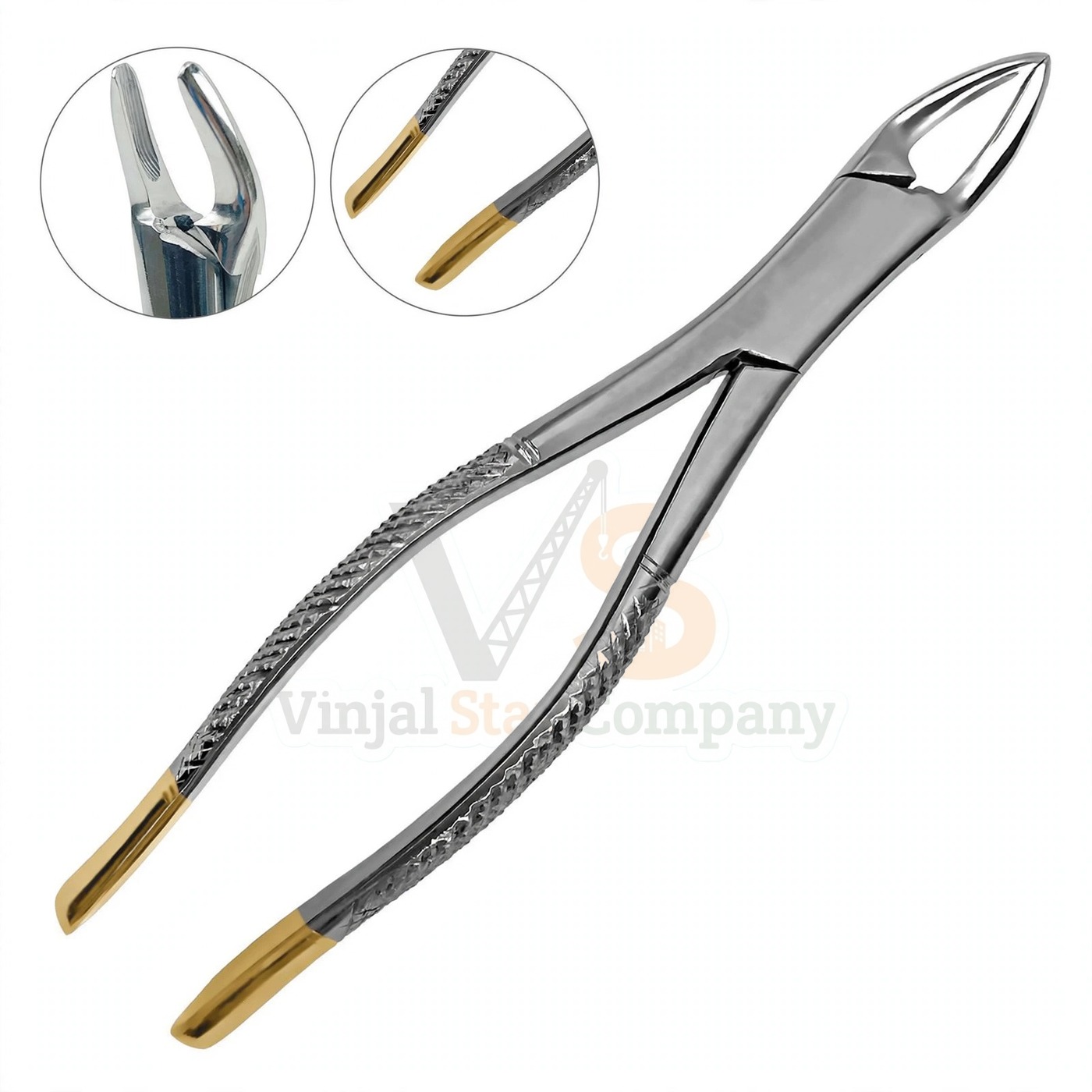 Vinjal Star - 690 - Vinjal Star Company product photo TC Extracting Forceps 65 Upper Roots Fragments Incisors | Dental Extracting Forceps | VS Surgico - Image 1