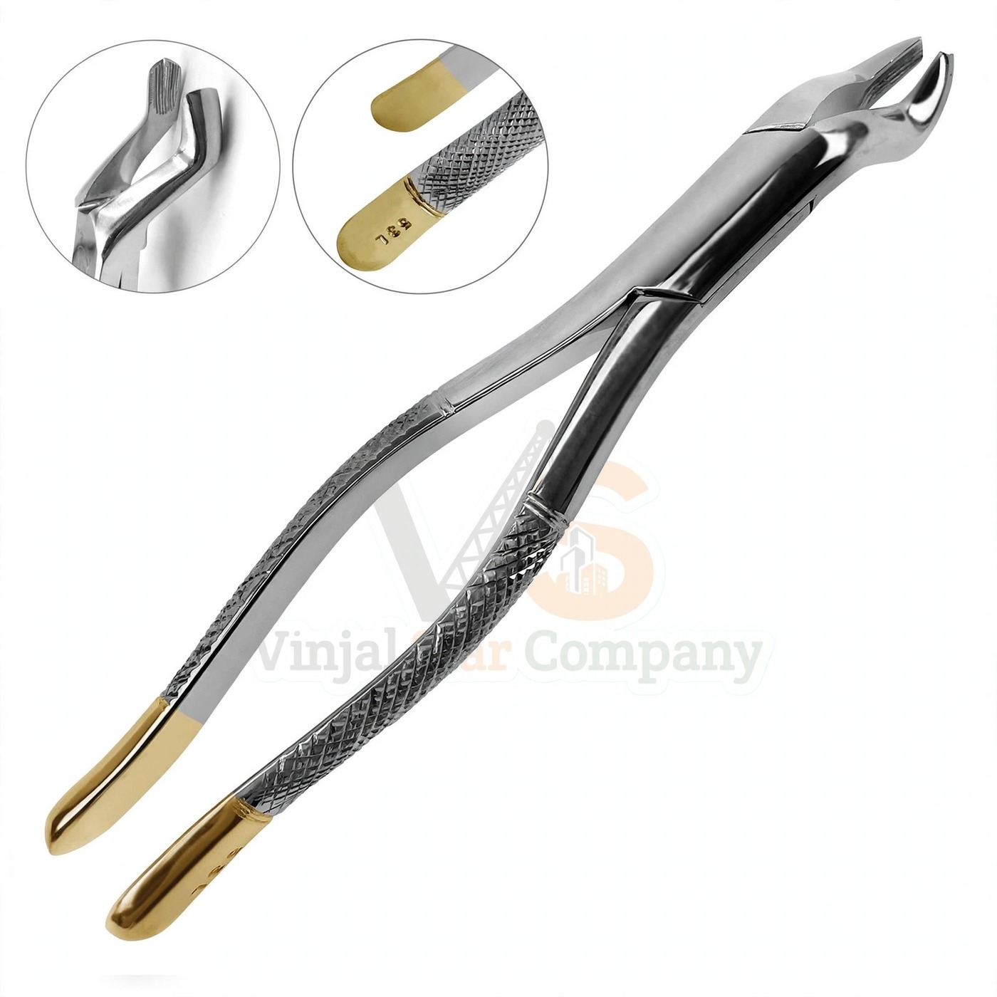 Vinjal Star - 692 - Vinjal Star Company product photo TC Extraction Forceps 151 Lower Teeth | Dental Extracting Forceps | VS Surgico - Image 1