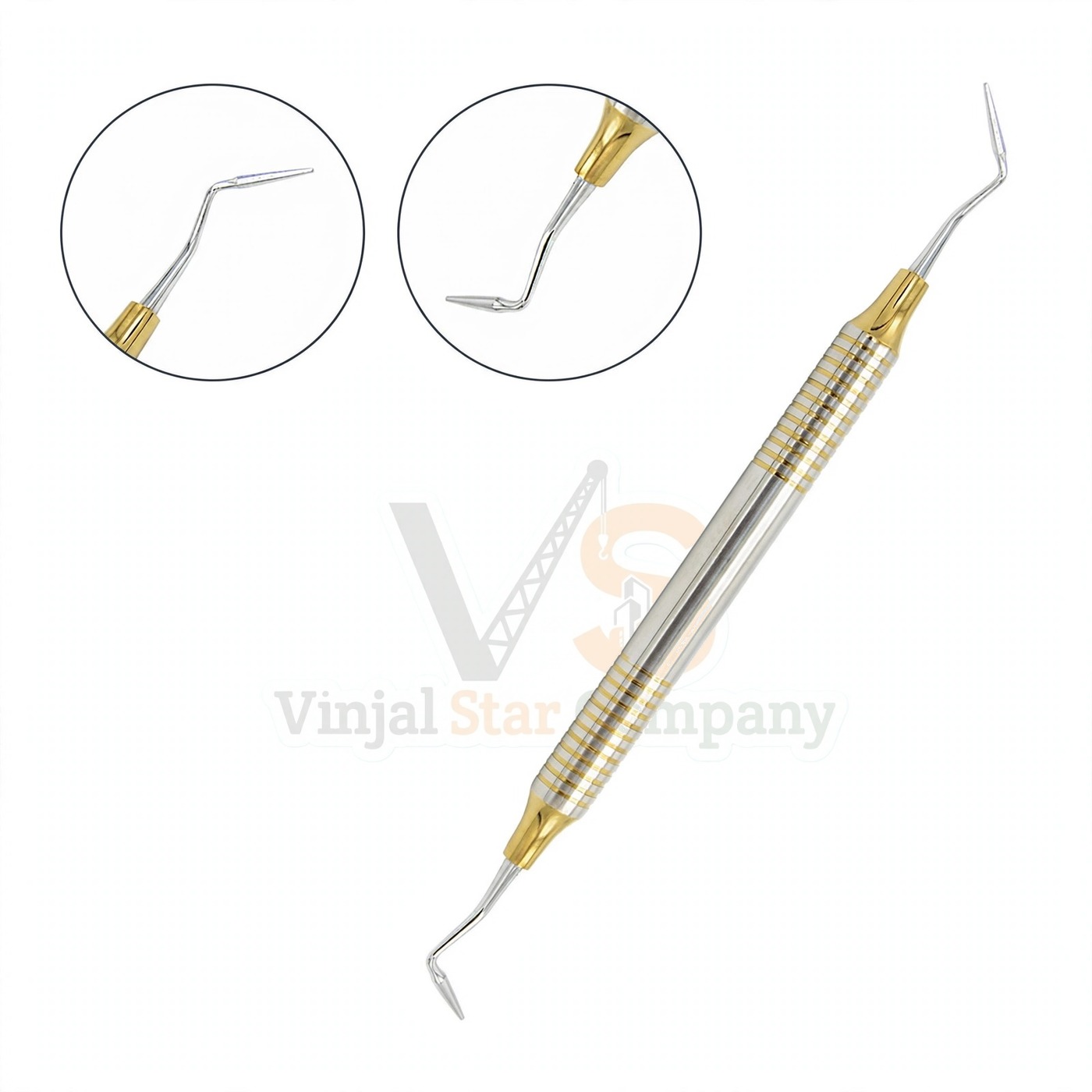 Vinjal Star - 707 - Vinjal Star Company product photo 2 Pcs 2M Markley Plugger Double Ended With Hollow Handle | Amalgam Condensing | VS Surgico - Image 1