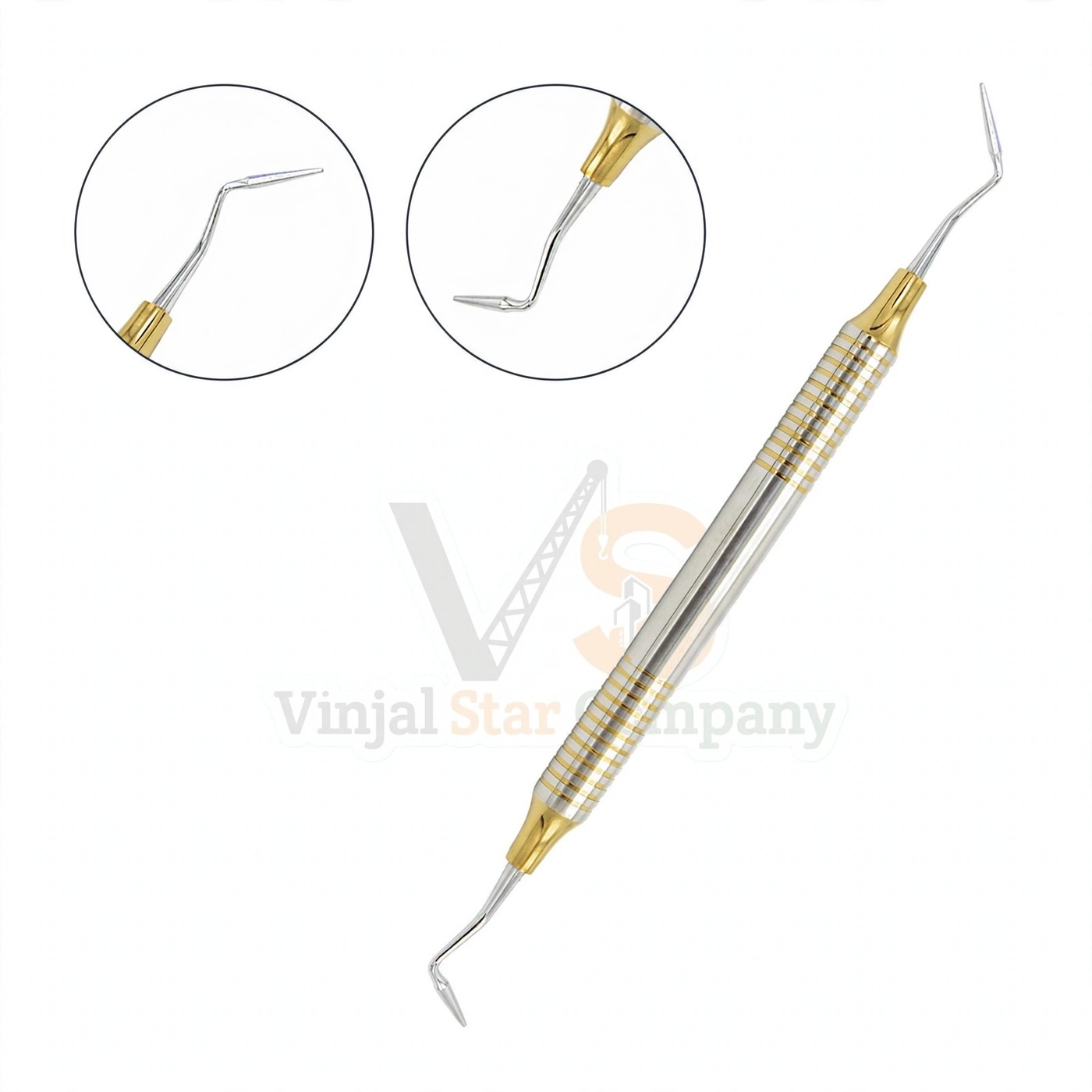 Vinjal Star - 710 - Vinjal Star Company product photo 2M Markley Plugger Double Ended With Hollow Handle | Amalgam Condensing | VS Surgico - Image 1