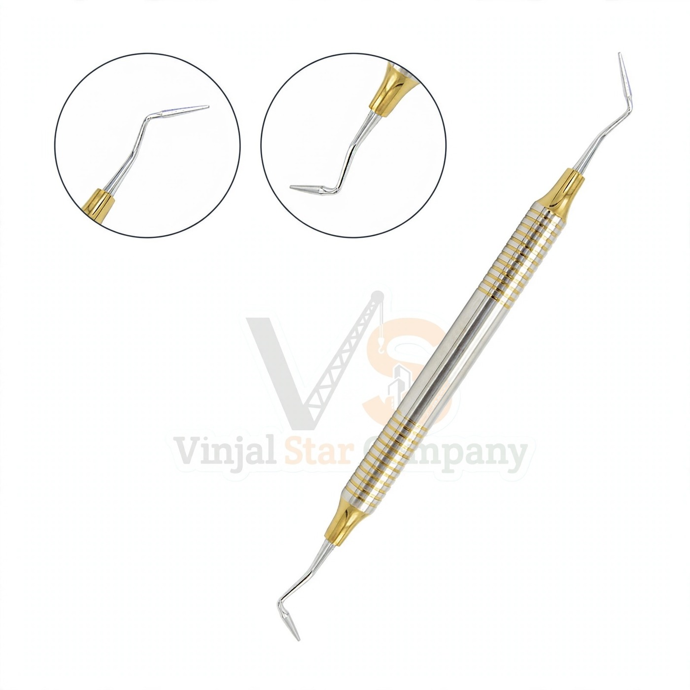 Vinjal Star - 713 - Vinjal Star Company product photo 3 Pcs 2M Markley Plugger Double Ended With Hollow Handle | Amalgam Condensing | VS Surgico - Image 1