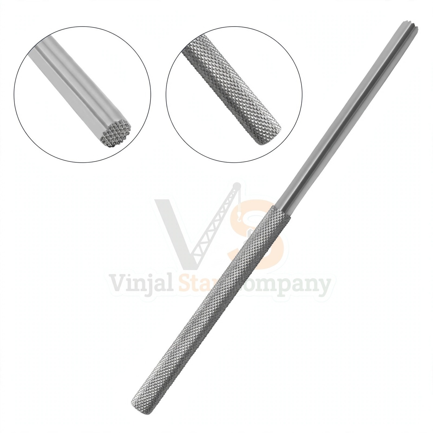 Vinjal Star - 758 - Vinjal Star Company product photo Sinus Window Bone Tamper 7MM Serrated | Sinus Lift Surgery | VS Surgico - Image 1