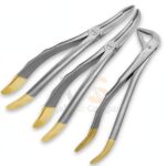 3 Tc Root Tip Extracting Forceps Diamond Dusted Gold Handle | Tooth Extraction | VS Surgico