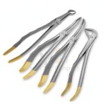 4PCS Tc Root Tip Extracting Forceps 845 846 849 859 Diamond Dusted | Tooth Extraction | VS Surgico