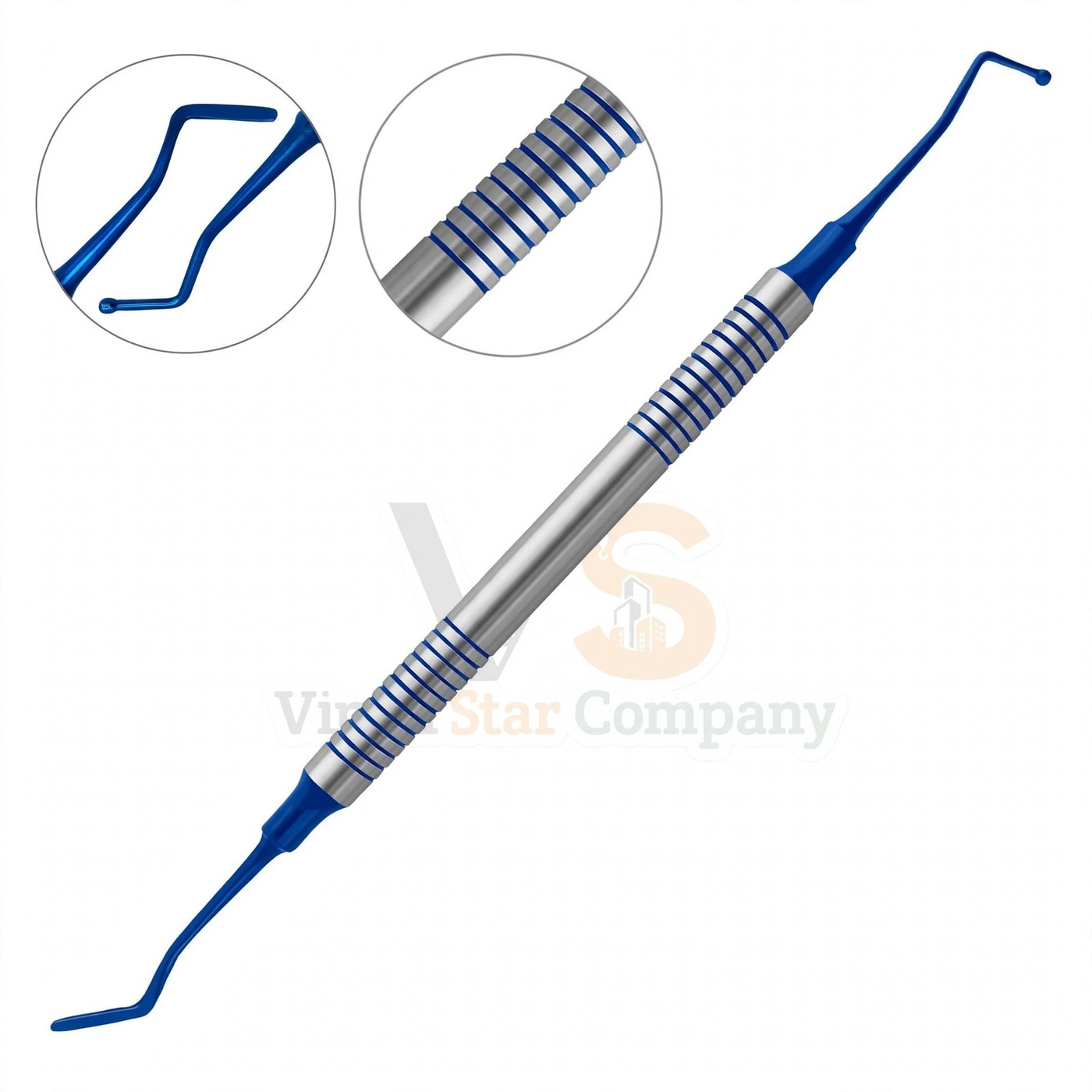 Vinjal Star - 839 - Vinjal Star Company product photo Composite Filling Instrument Flat Ball Burnisher 2 2 5MM Blue | Composite Filling | VS Surgico - Image 1