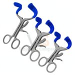 3 Molt Mouth Gag Set Blue Pvc Grip Blades | Mouth Opening | VS Surgico