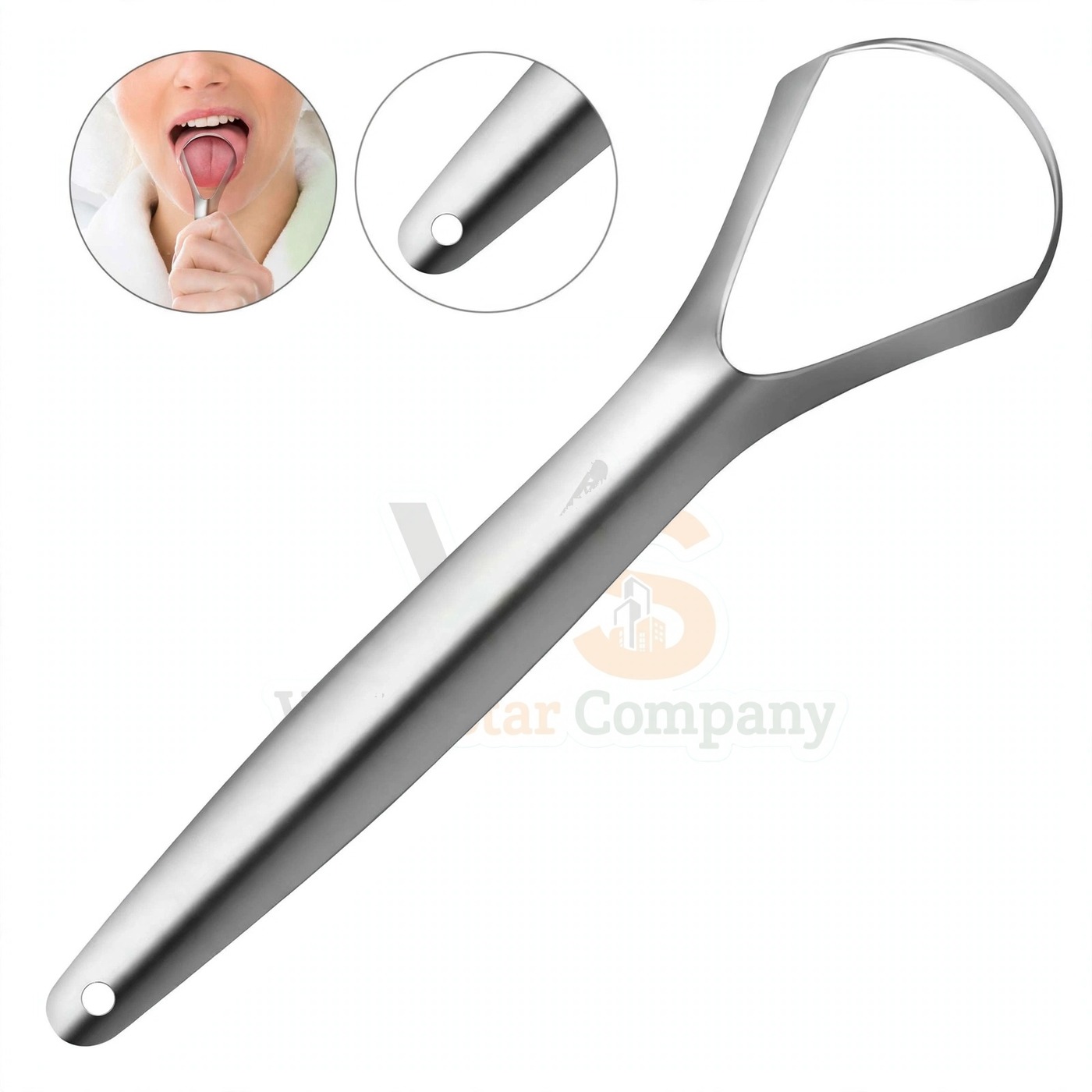 Vinjal Star - 885 - Vinjal Star Company product photo 5 Metal Tongue Scraper Cleaner 6 Oral Hygiene Care Tool | Tongue Cleaning | VS Surgico - Image 1
