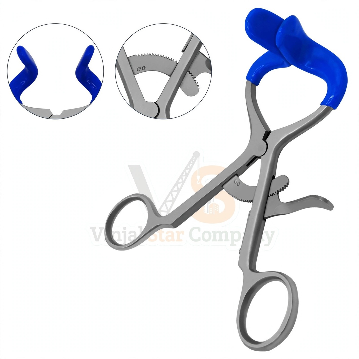 Vinjal Star - 909 - Vinjal Star Company product photo Molt Mouth Gag Blue 5 5 Dental Surgical | Mouth Opening | VS Surgico - Image 1