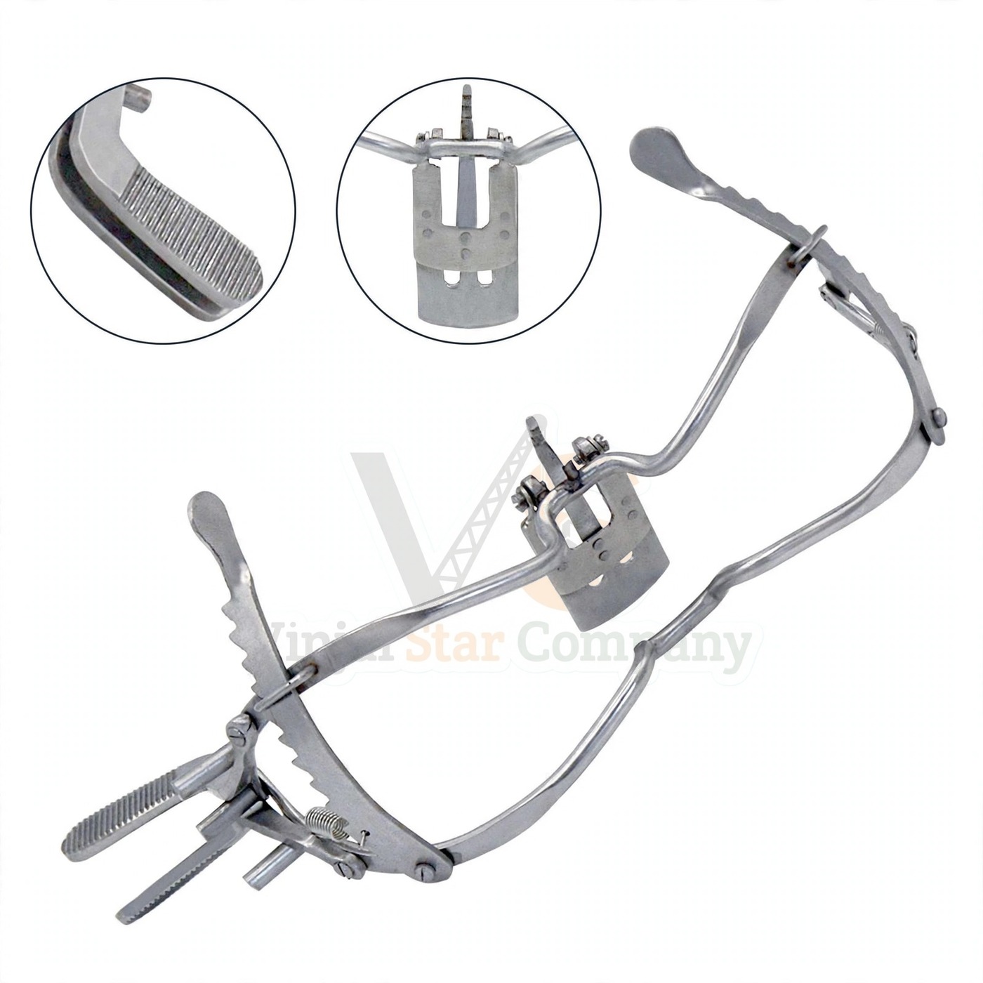 Vinjal Star - 918 - Vinjal Star Company product photo Whitehead Mouth Gag With Tongue Depressor 15CM Adult | Mouth Opening | VS Surgico - Image 1