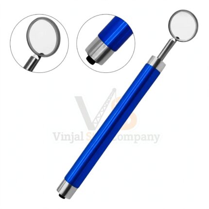 Dental Mirror With Light Blue Color Handle | Illuminated Examination | VS Surgico