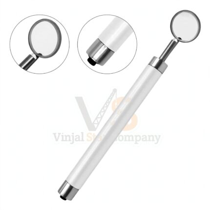 Dental Mirror With Light White Color Handle | Illuminated Examination | VS Surgico