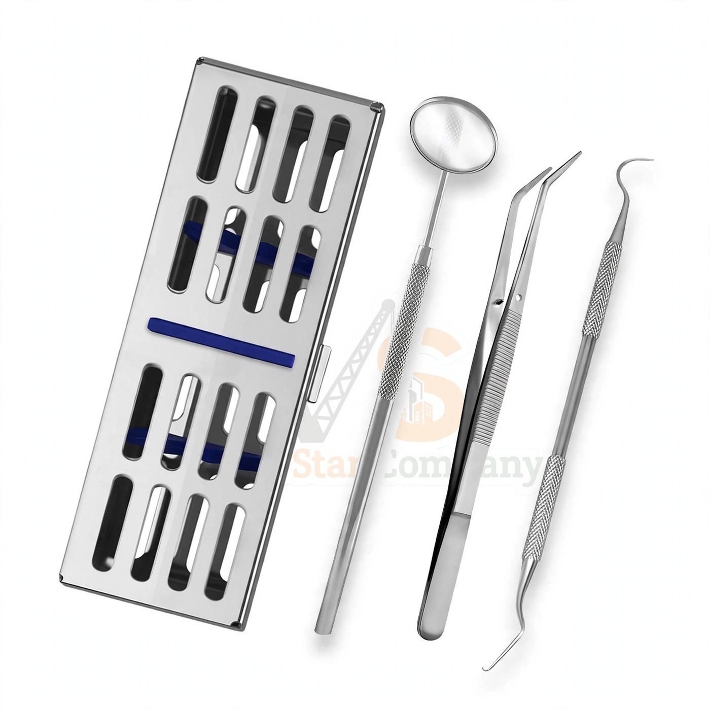 Vinjal Star - 971 - Vinjal Star Company product photo Dental Sterilization Cassette Rack Box Tray For 5 | Instrument Sterilization | VS Surgico - Image 1