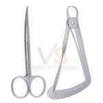 Iris Gum Scissors Curved Dental Iwanson Gauge Crown Lab Measuring Spring Wax | Accurate Wax Measurement | VS Surgico