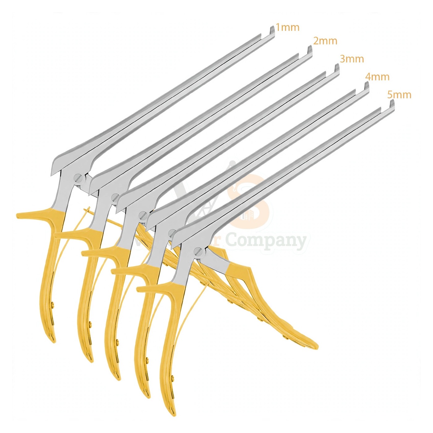sm10031-1.jpg 5 Kerrison Rongeurs 45 Degree Up 1 5Mm Gold Handle | VS Surgico - Image 1