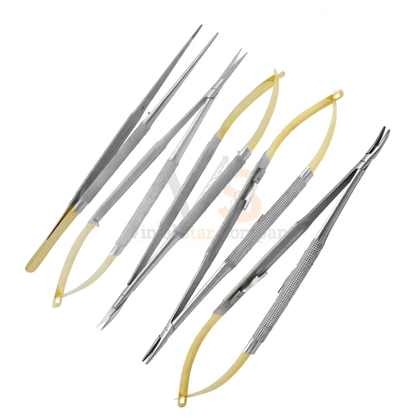 sm2443-1.jpg 5 Pcs Tc Castroviejo Micro Surgery Str Cvd Scissors Needle Holder Forceps | VS Surgico - Image 1