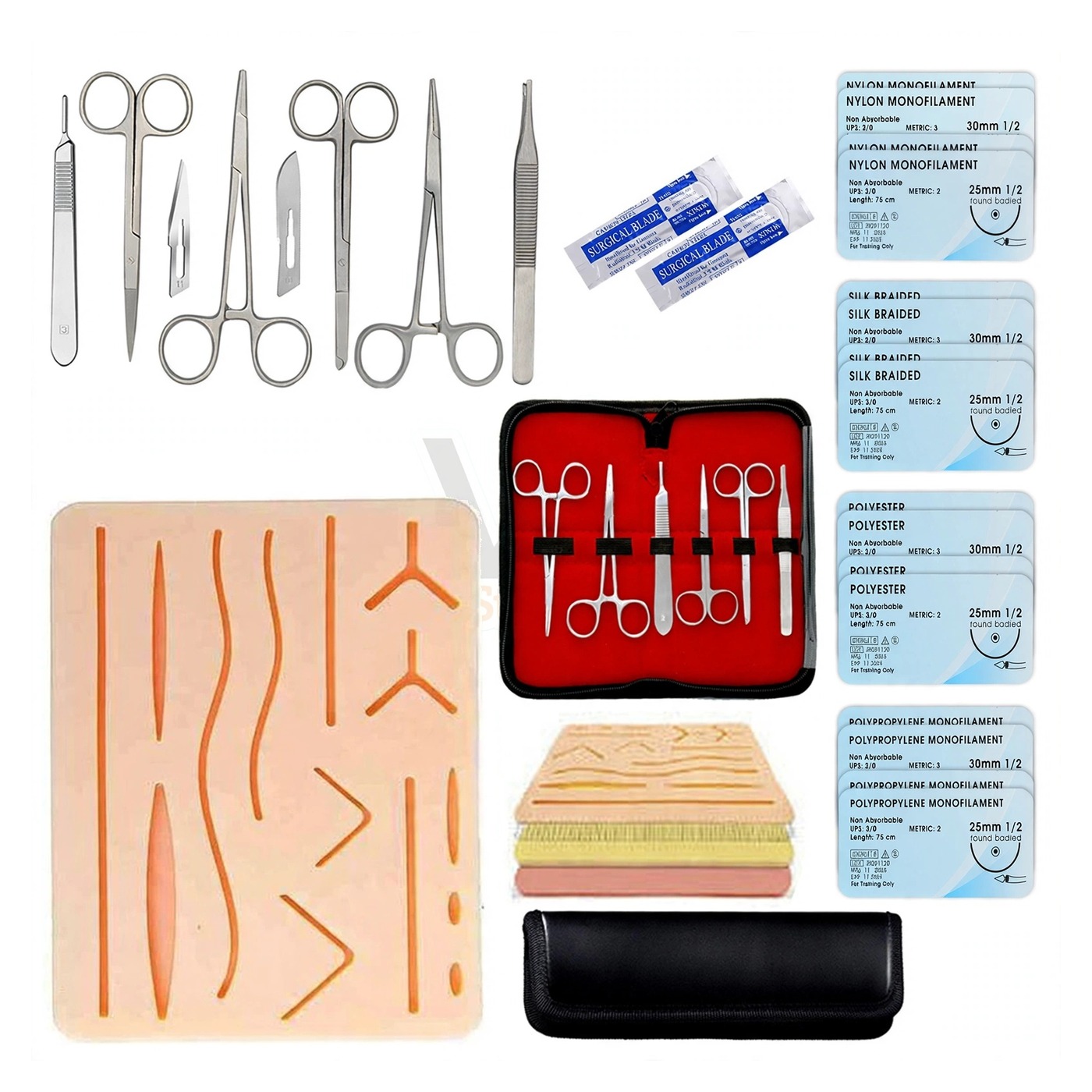 sm2864-1.jpg 25 Pcs Suture Practice Kit For Suture Training | VS Surgico - Image 1
