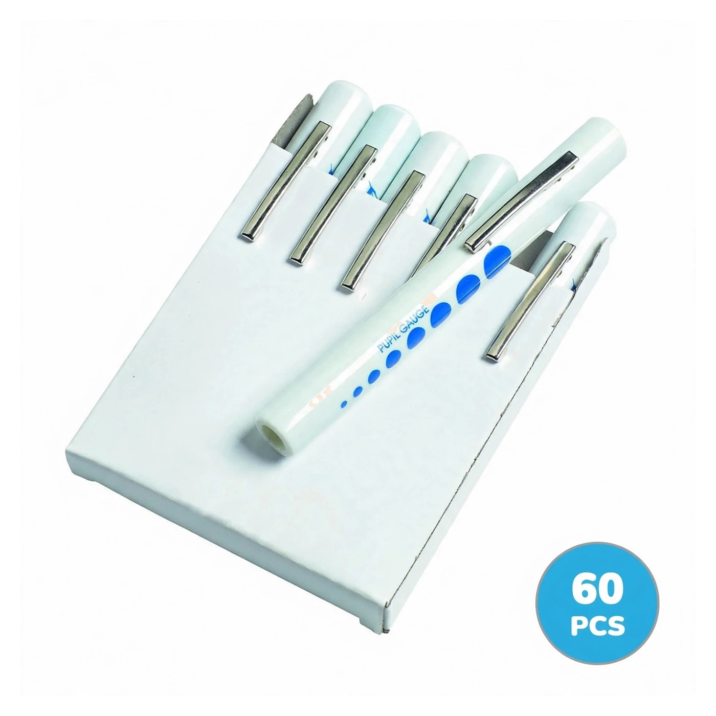 sm3109-1.jpg 60 Pcs Disposable Pupil Gauge Penlight Set White | VS Surgico - Image 1