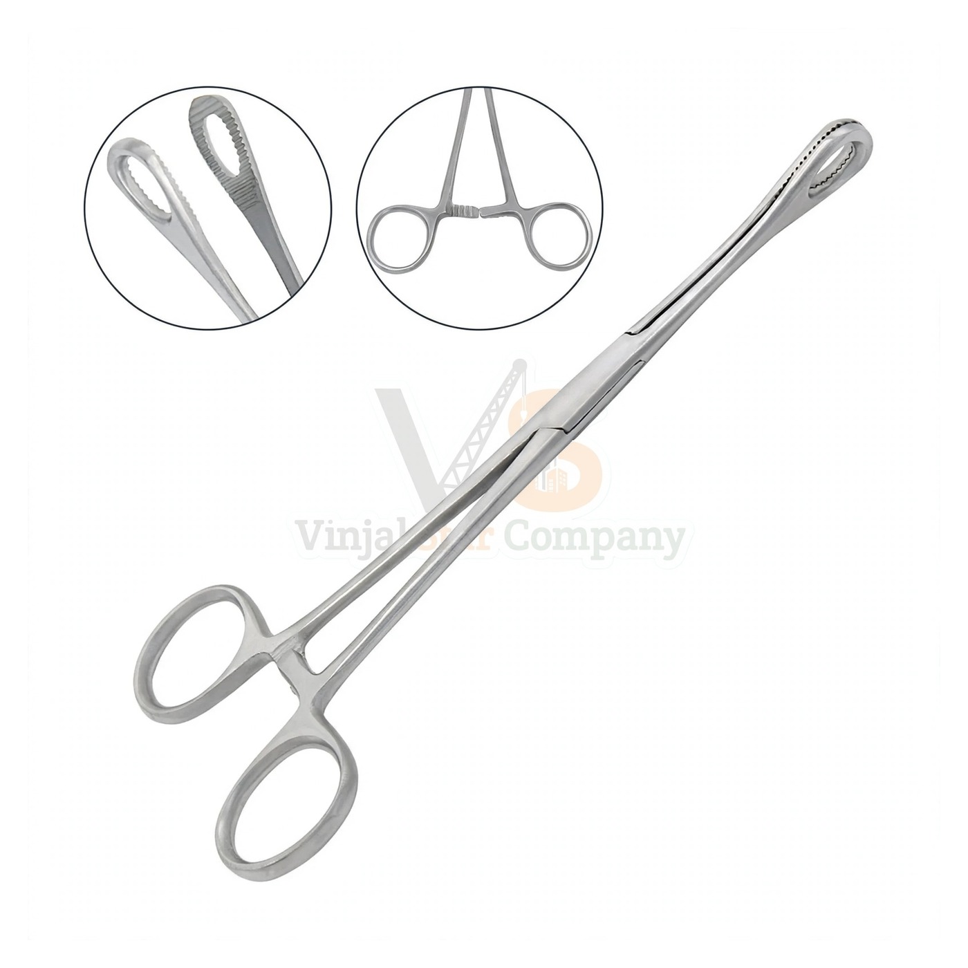 sm3234-1.jpg Foerster Sponge Forceps 9 5 Straight Serrated Jaws | VS Surgico - Image 1