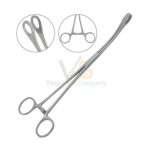 Foerster Sponge Holding Forceps 9 5 Curved Serrated Jaws | VS Surgico