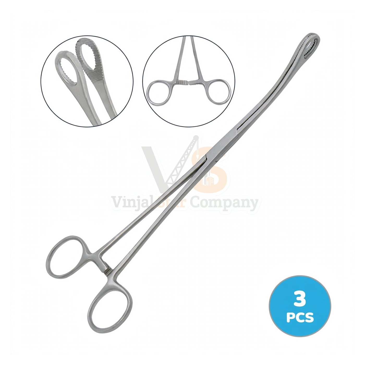 sm3238-1.jpg 3 Foerster Sponge Holding Forceps 9 5 Curved Serrated | VS Surgico - Image 1