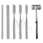6 Pcs Veterinary Osteotome Kit With Mallet | VS Surgico