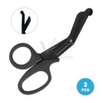 2 Full Black Emt Scissors 7 25 Paramedic Utility Bandage Shears | VS Surgico