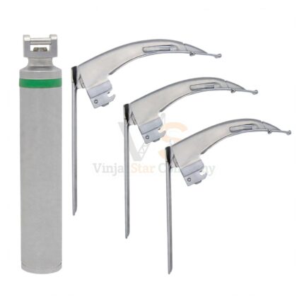 Mccoy Flexi Tip Fiber Optic Laryngoscope Set Blade 2 3 4 With Medium Handle | VS Surgico