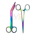 2 Pcs Lister Bandage Scissor Hemostat Forcep Set 5 5 Rainbow Color | VS Surgico