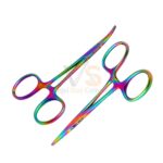 Multi Rainbow Color Mosquito Forceps Set 5 Straightcurved | VS Surgico