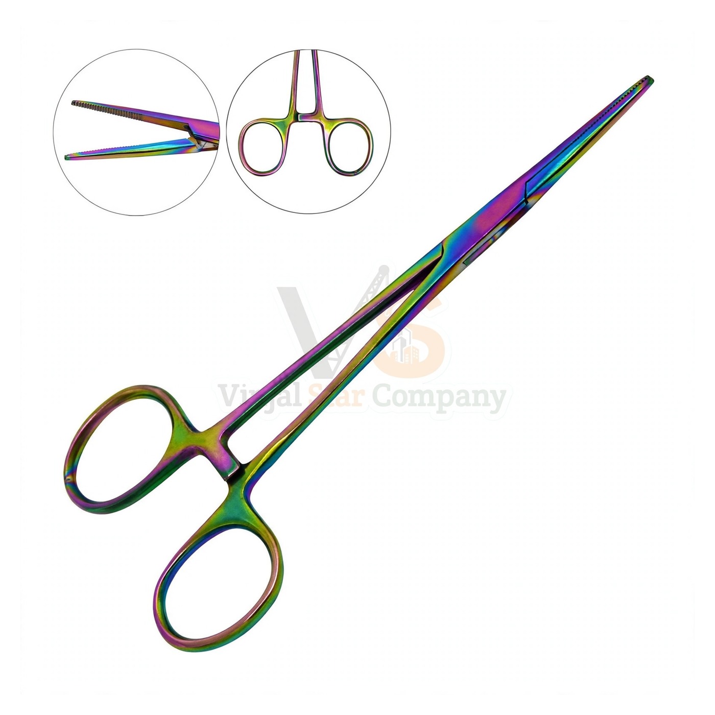 sm4430-1.jpg Multi Rainbow Color Kelly Hemostat Forceps 5 5 Straight | VS Surgico - Image 1