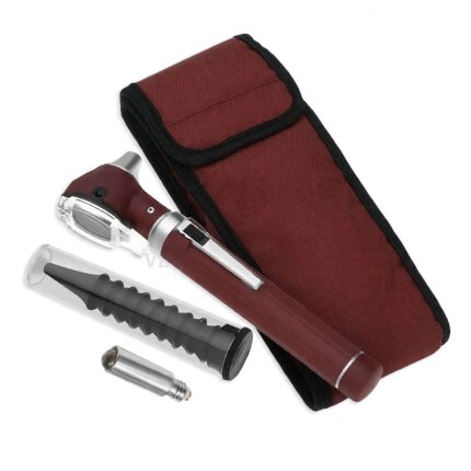 Fiber Optic Mini Otoscope 13 Pcs Set Burgundy | VS Surgico