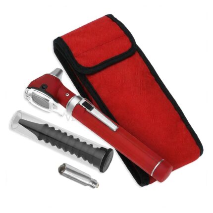 Fiber Optic Mini Otoscope 13 Pcs Set Red | VS Surgico