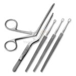 5 Pcs Hartman Alligator 3 5 Adson Bayonet Buck Ear Curettes Set | VS Surgico
