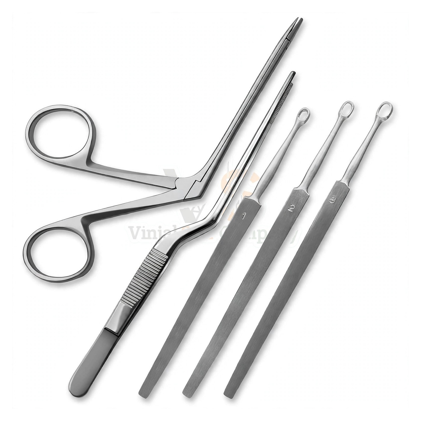 sm4456-1.jpg 5 Pcs Hartman Alligator 3 5 Adson Bayonet Buck Ear Curettes Set | VS Surgico - Image 1