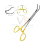 5 Pcs Bone Reduction Forceps 5.5 Curved Pointed Tip Gold Handle | VS Surgico