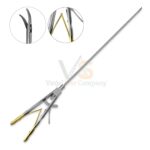 Laparoscopic Needle Holder 5X330Mm Curved Jaws V Shaped | VS Surgico