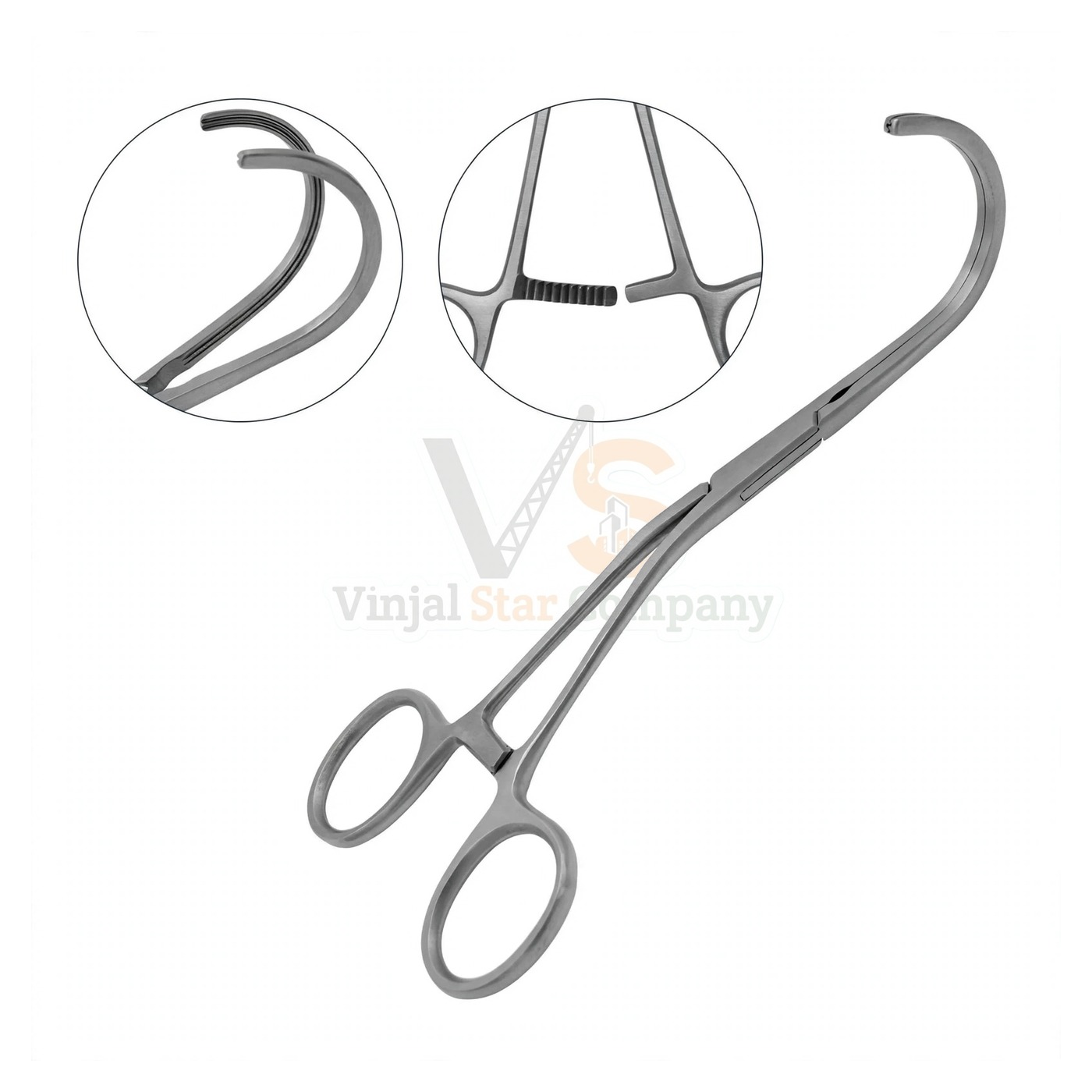 sm4794-1.jpg Debakey Atraumatic Multipurpose Curved Clamps 6 75 | VS Surgico - Image 1