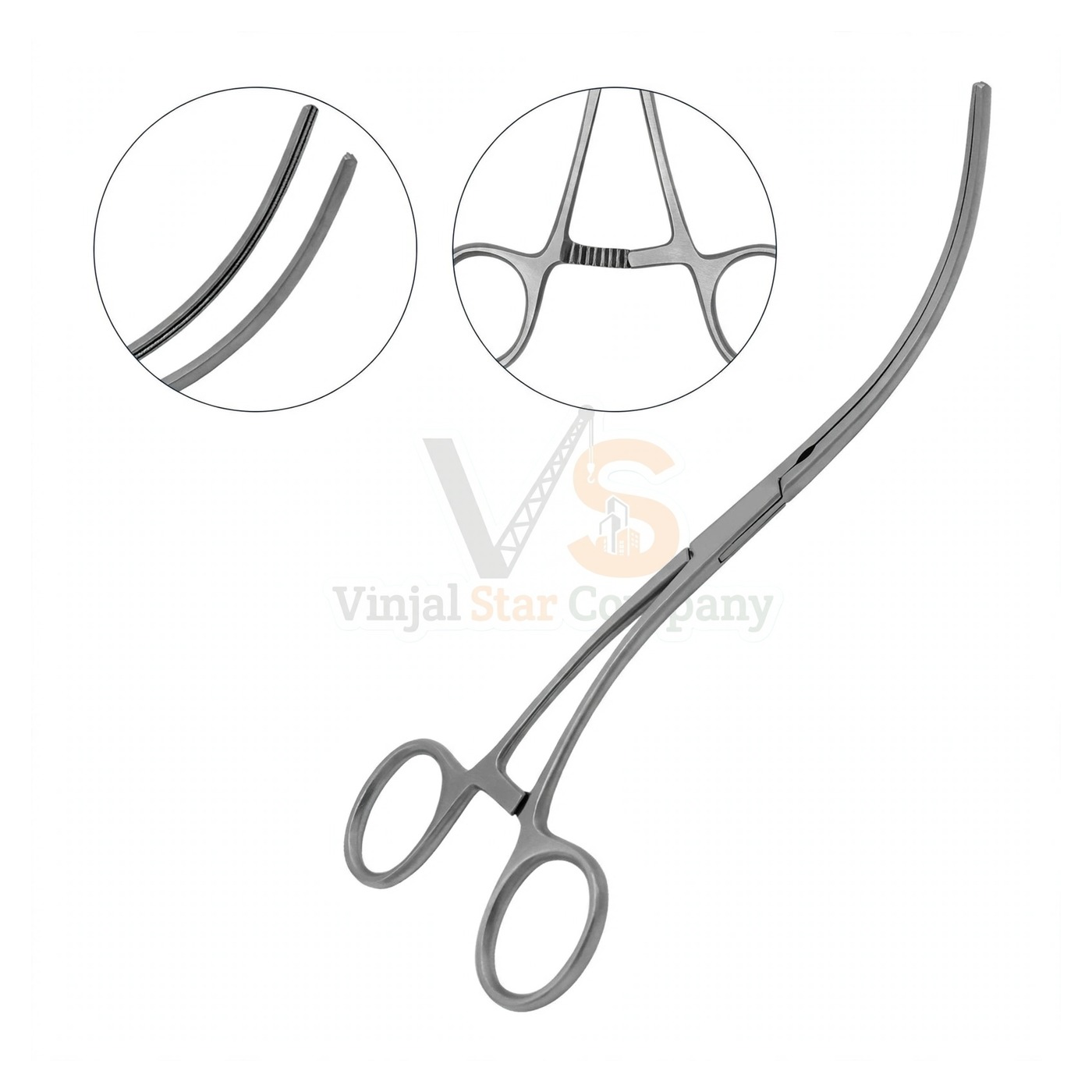 sm4797-1.jpg Debakey Peripheral Vascular Clamps 7 75 Curved 90Mm Jaws | VS Surgico - Image 1