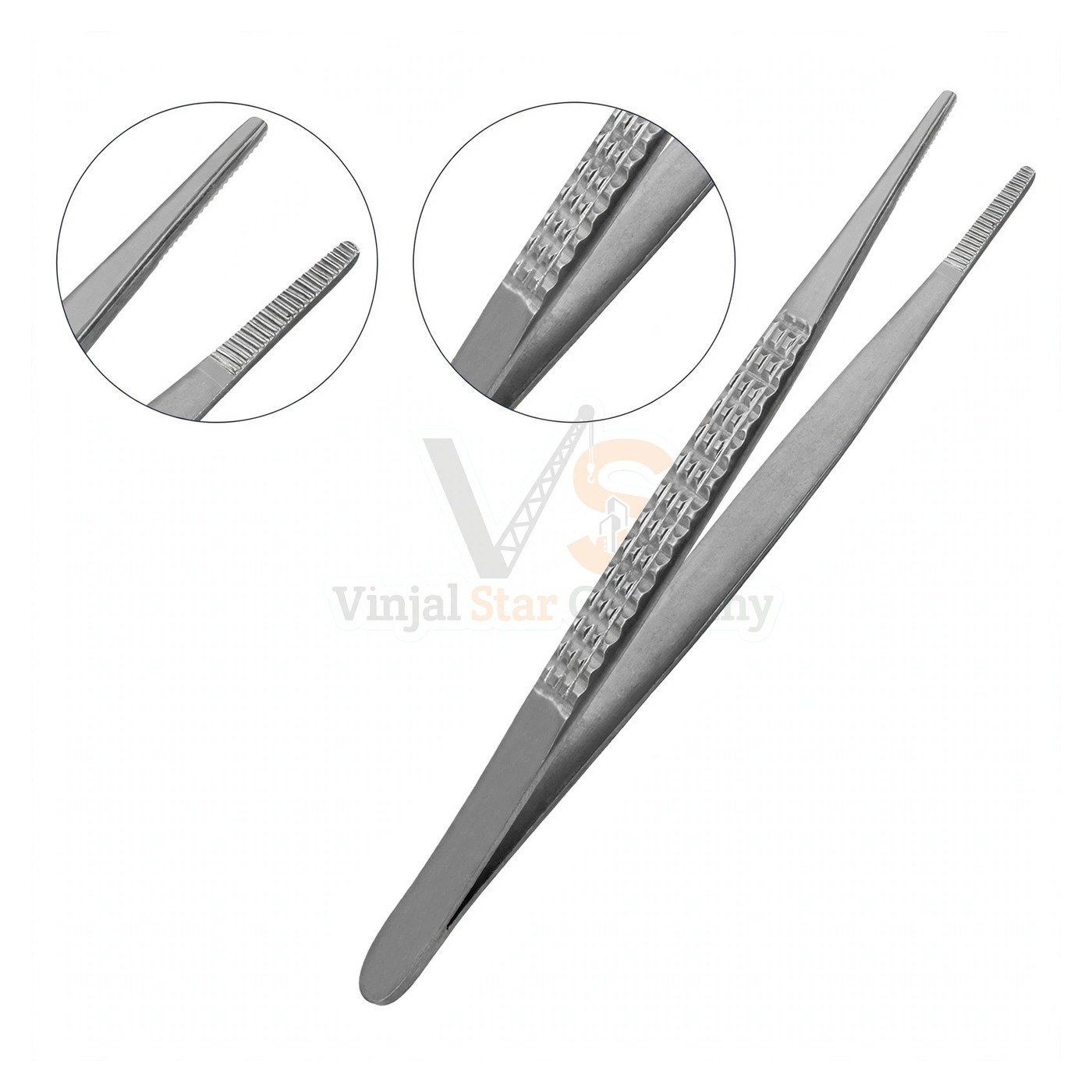 sm4835-1.jpg Bonney Dressing Forceps 7 Serrated Tips | VS Surgico - Image 1