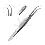 Iris Tissue Forceps 4 1X2 Teeth Fully Curved | VS Surgico