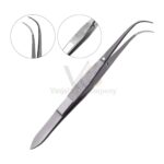 Eye Dressing Forceps 4 Serrated Full Curved | VS Surgico