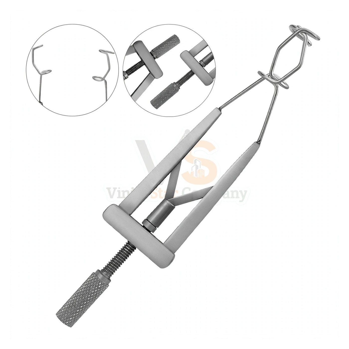 sm4958-1.jpg Lieberman Eye Speculum Adjustable Fenestrated Blade | VS Surgico - Image 1