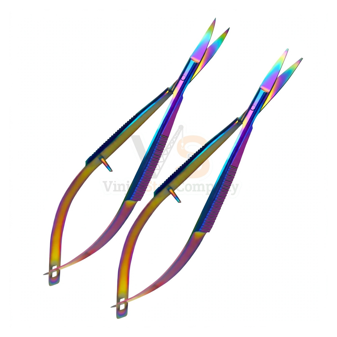 sm4978-1.jpg 2 Rainbow Castroviejo Scissors 4 5 Straight Curved | VS Surgico - Image 1
