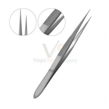 Splinter Forceps 4 5 Fine Point Serrated Tips | VS Surgico