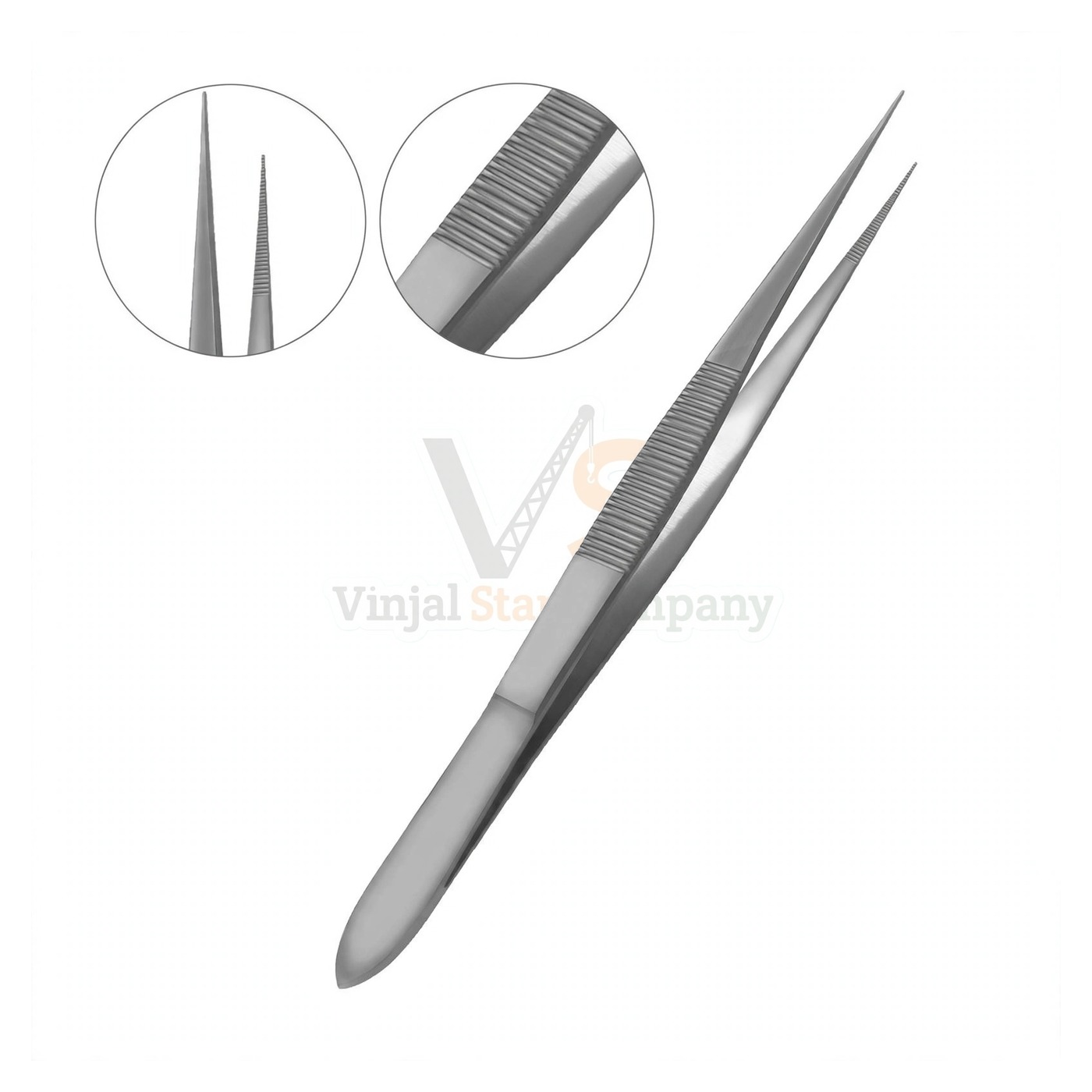 sm4981-1.jpg Splinter Forceps 4 5 Fine Point Serrated Tips | VS Surgico - Image 1