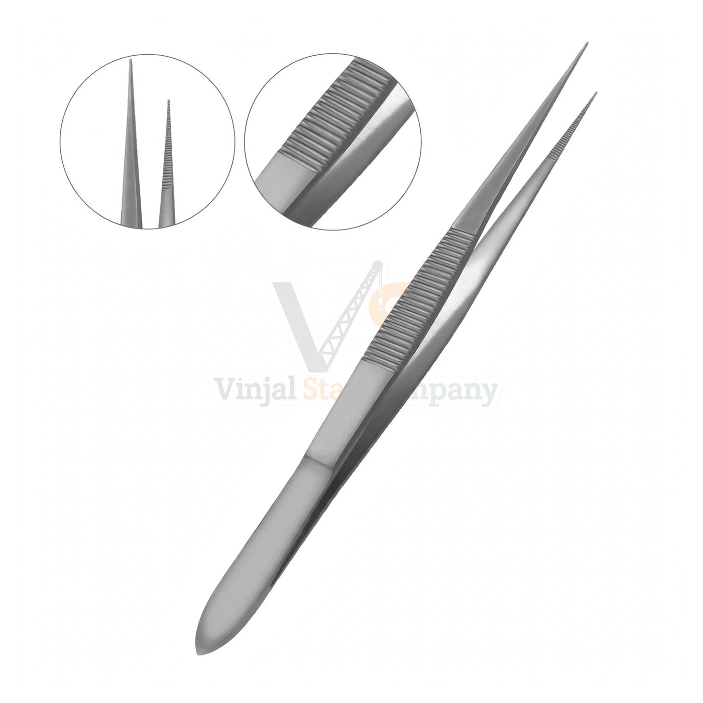 sm4984-1.jpg Splinter Forceps 5 Straight Serrated Tips | VS Surgico - Image 1