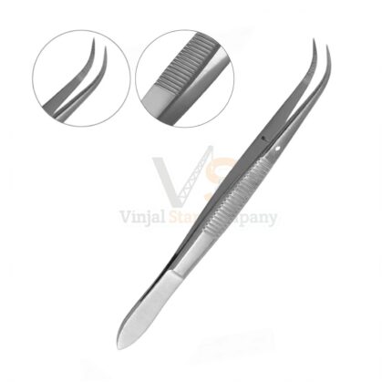 Splinter Forceps 4 5 Curved Serrated Tips | VS Surgico