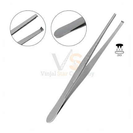 Thumb Tissue Forceps 2X3 Teeth 6 | VS Surgico