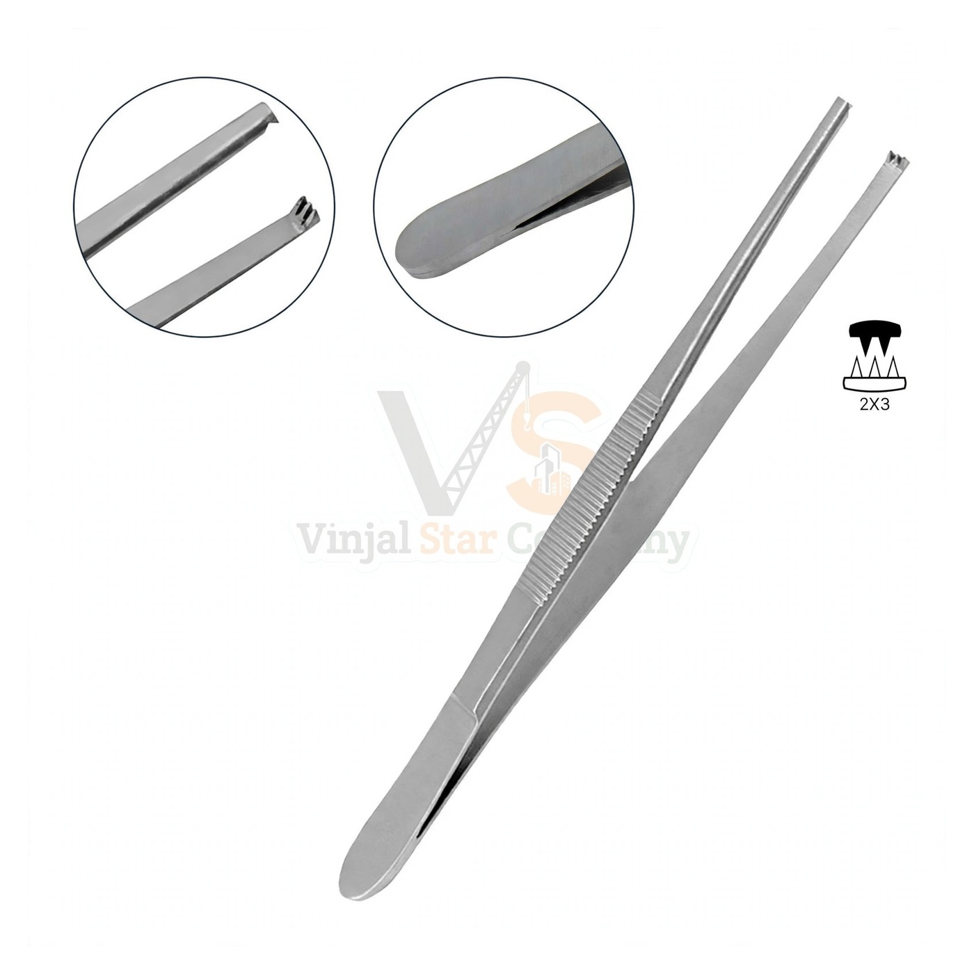 sm5113-1.jpg Thumb Tissue Forceps 2X3 Teeth 6 | VS Surgico - Image 1